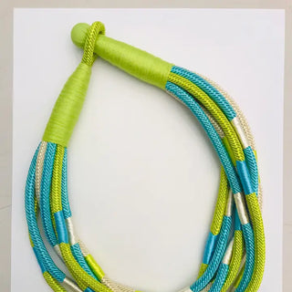 TWO FORTY TWO | Original Slub 8-Strand Necklace - Citrus/Turquoise Multi