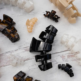 TELETIES | Classic Hair Clip | Large | Jet Black