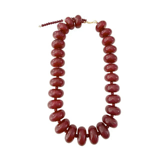 GEMELLI |  Bailey Chunky Necklace - Maroon