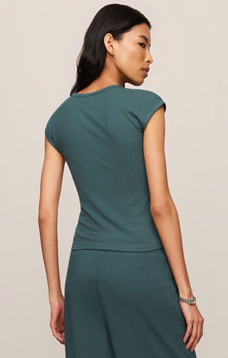 Z Supply Soft Trace Second Skin Top Emerald Cove