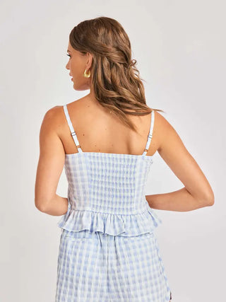 SADIE AND SAGE | Starlet Gingham Set - Sky Blue