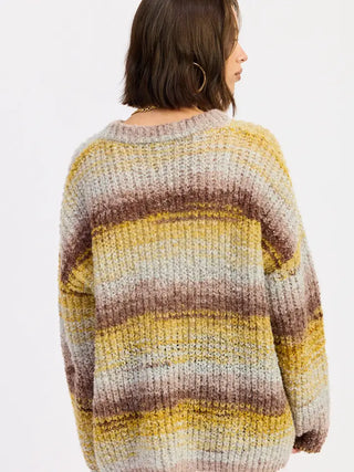 Romy Striped Sweater Yellow Brown Mix