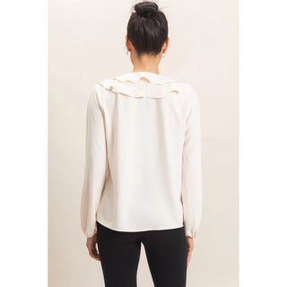 Caroline Ruffle Blouse Cream