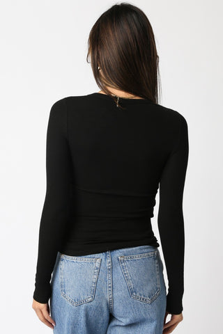 Abbey Long Sleeve Top Black