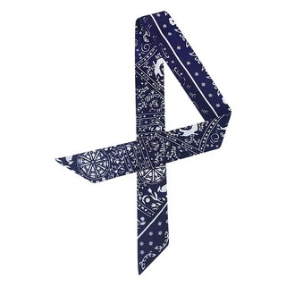 Gemelli | Knotted Bandana Scarf Necklace - Navy