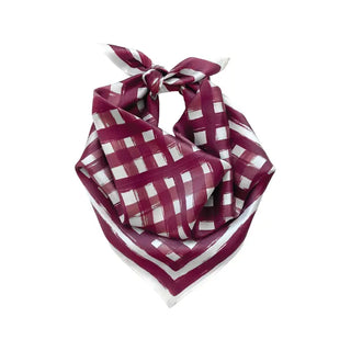 DALLIS Art | Tailgate Check Scarf Burgundy