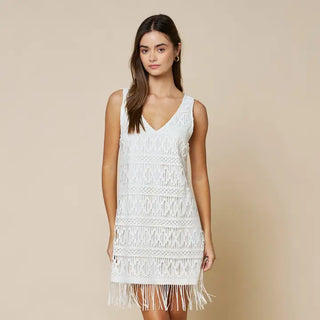 Lalavon | Lace V-Neck Mini Dress