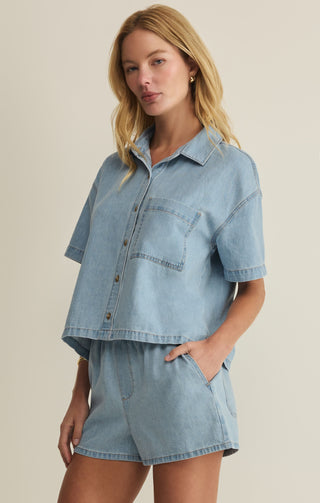 Z SUPPLY | Everyday Denim Button Up Coastal Water