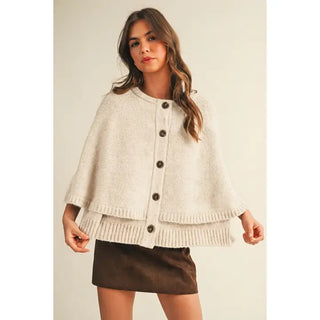 Winslet Knit Capelet Ecru