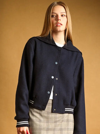 Hallie Bomber Jacket Navy