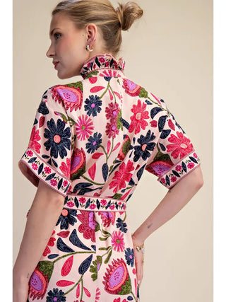 Worth Your Wild Floral Midi Dres