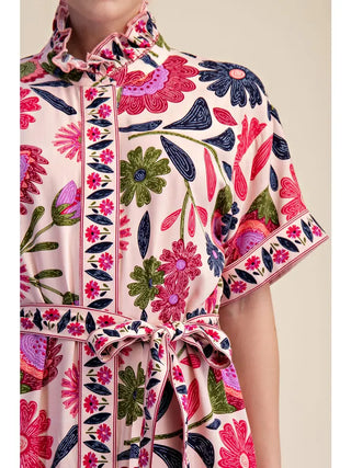 Worth Your Wild Floral Midi Dres