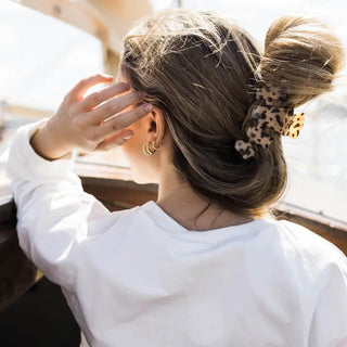 TELETIES | Classic Hair Clip | Large | Blonde Tortoise
