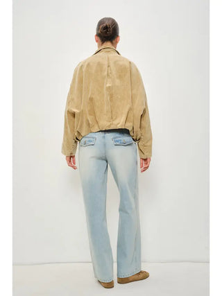 Saint Boyfriend Fit Corduroy Jacket Beige