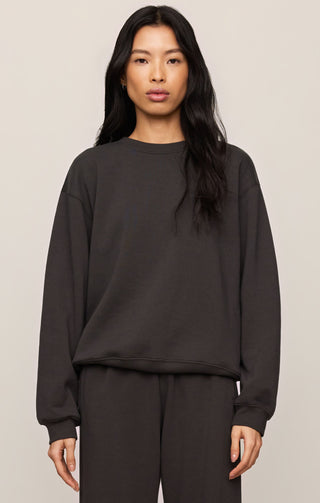 Z Supply Boyfriend Sweatshirt Ash Black