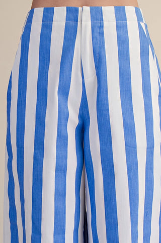 Dunning Wide Legs Pants White Royal