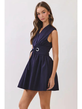 TCEC | Midnight Muse Belted Mini Dress