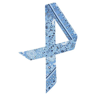 Gemelli | Knotted Bandana Scarf Necklace - Light Blue