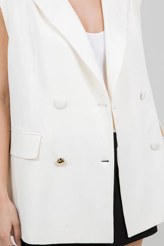 Betsy Blazer Vest Cream