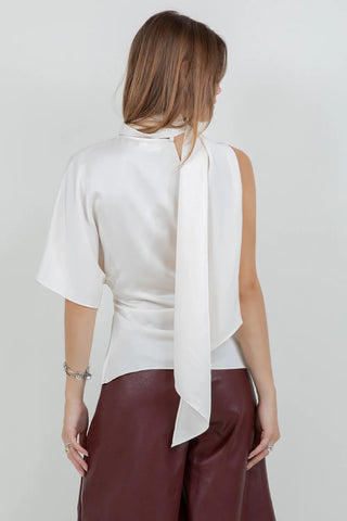 Beckham Asymmetrical Top Cream