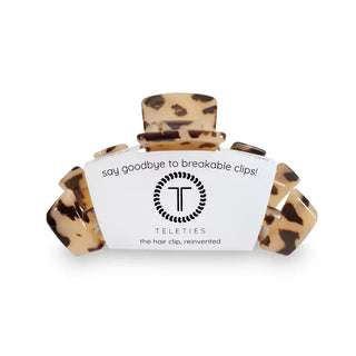 TELETIES | Classic Hair Clip | Small | Blonde Tortoise