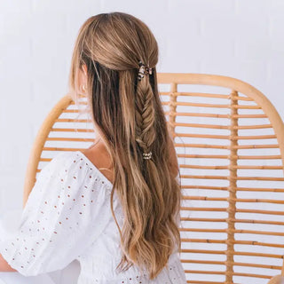 TELETIES | Classic Hair Clip | Tiny | Blonde Tortoise