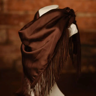 Solid Fringe Scarf Chocolate Brown