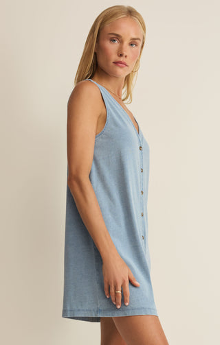 Z SUPPLY | Solace Mini Dress Ocean Air Indigo