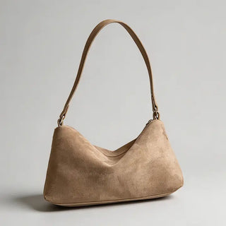 Vintage Suede Shoulder Bag Apricot