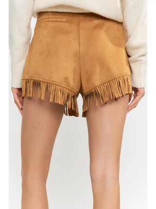 Taryn Studded Shorts Camel