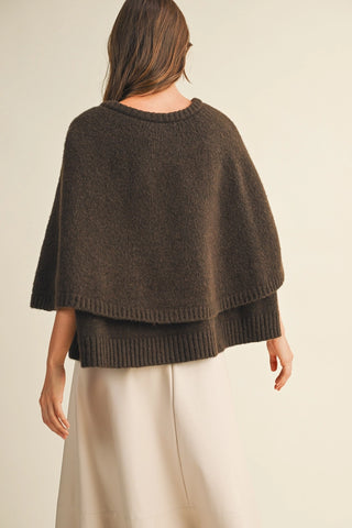 Winslet Knit Capelet Espresso