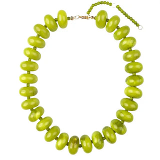 Gemelli | Bailey Chunky Beaded Necklace - Chartreuse