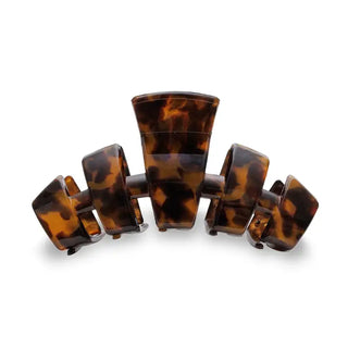 TELETIES classic large hair clip in tortoise