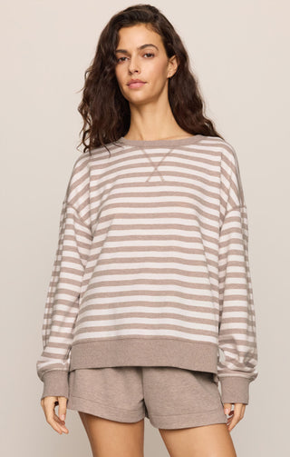 The Everyday Striped Crew Heather Ash