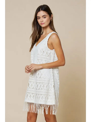 Lalavon | Lace V-Neck Mini Dress