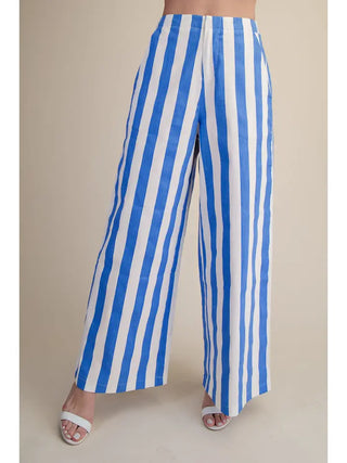 Dunning Wide Legs Pants White Royal