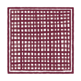 DALLIS Art | Tailgate Check Scarf Burgundy