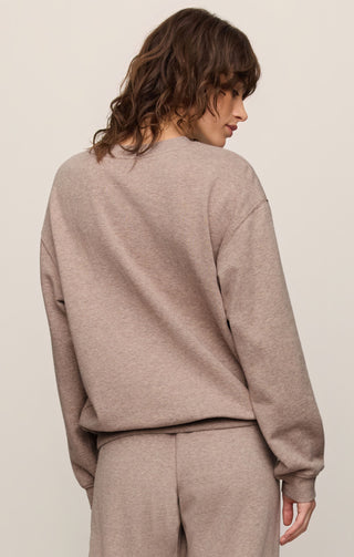 Z Supply Boyfriend Sweatshirt Heather Ash