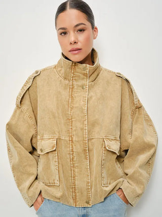 Saint Boyfriend Fit Corduroy Jacket Beige