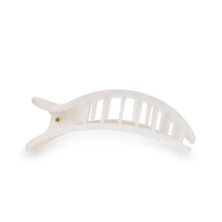 TELETIES |  Round Flat Hair Clip | Medium | Coconut White