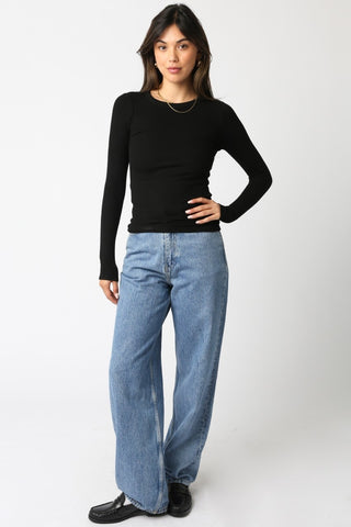 Abbey Long Sleeve Top Black