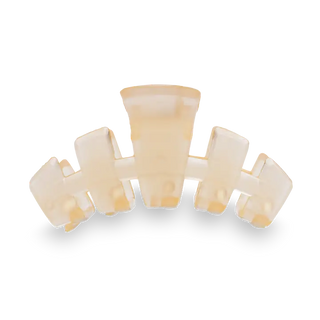 TELETIES classic tiny hair clip in almond beige