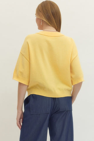 Camden Knit Top Soft Yellow