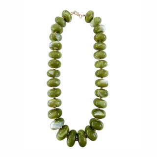 GEMELLI- Liberty Chunky Beaded Necklace -  Light Green