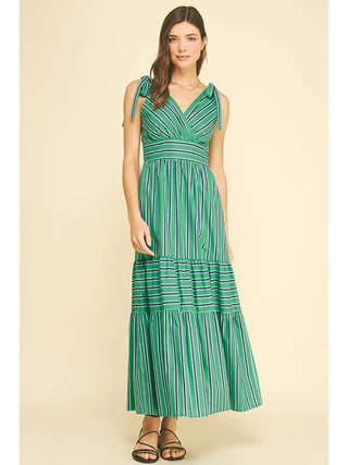 PINCH | Clover Stripe Tiered Maxi Dress