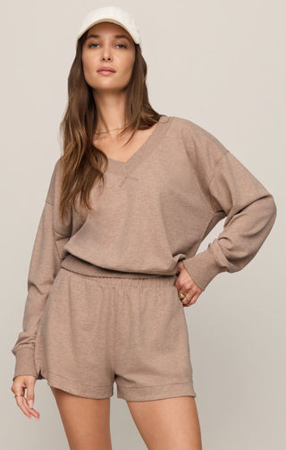 Z SUPPLY - The Everyday V-Neck Heather Ash