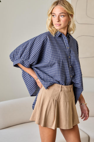 Alden Checkered Shirt Navy
