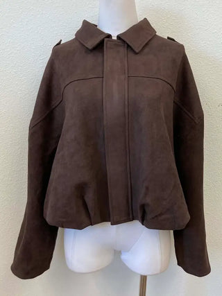 Cambria Suede Jacket Chocolate
