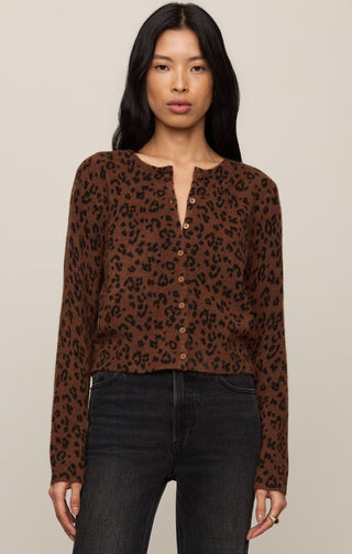 Z SUPPLY | Medina Leopard Cardigan Burnt Umber