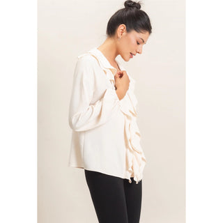Caroline Ruffle Blouse Cream